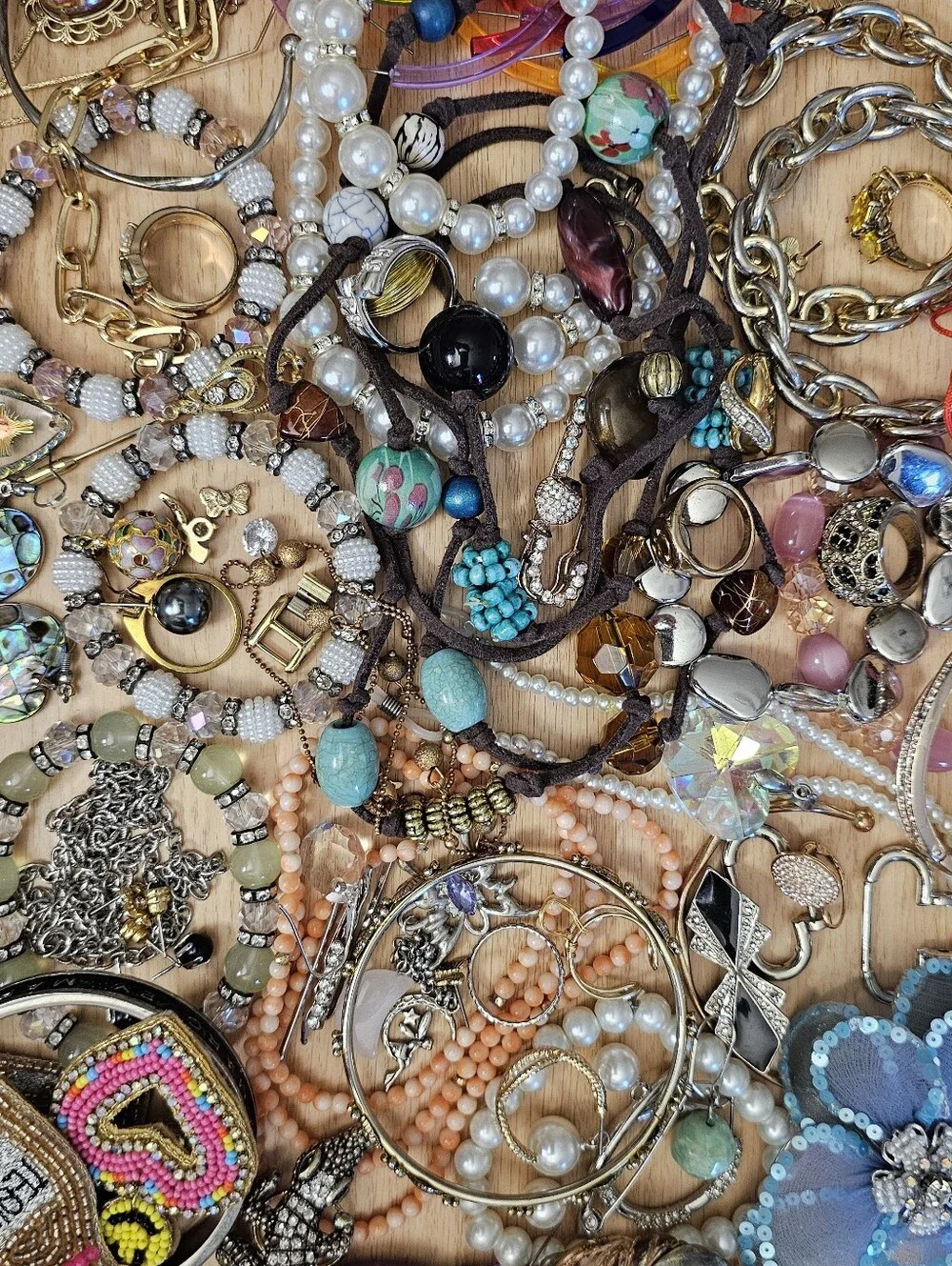 Womens Bulk Jewelry Bundle Lot Collection DIY scrap beads stones costume fashion